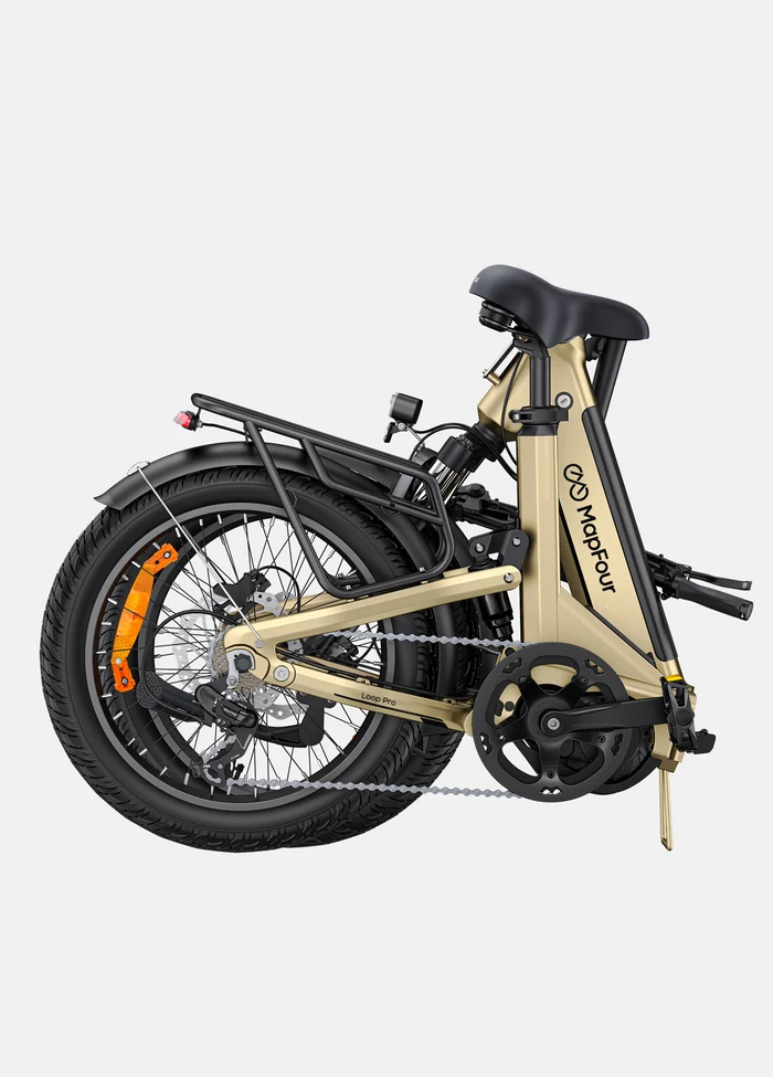Mapfour Loop Compact Elektrische Vouwfiets – 250W | 720Wh Samsung Accu | 135 km | Full Suspension | 75 Nm – Zwart